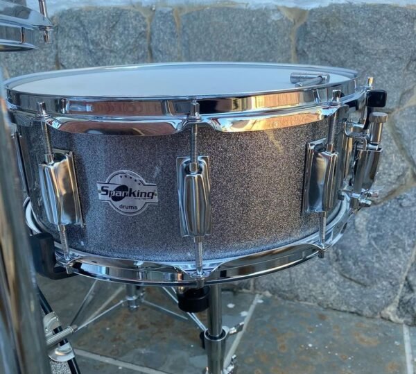 Bateria Spanking Profissional Drum Silver Sparkle – Bumbo 22”