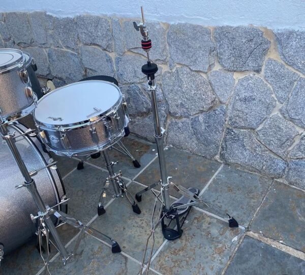 Bateria Spanking Profissional Drum Silver Sparkle – Bumbo 22”